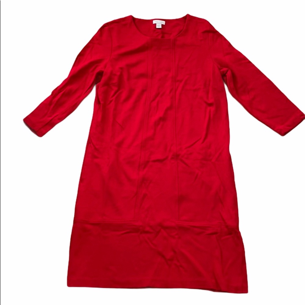 J. Jill PONTE Red Knit Dress Size Small